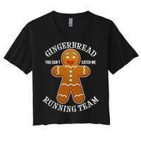 Gingerbread Running Team Women's Crop Top Tee