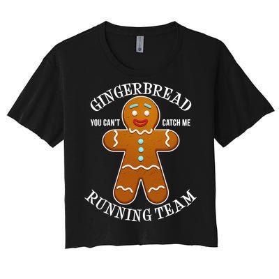 Gingerbread Running Team Women's Crop Top Tee