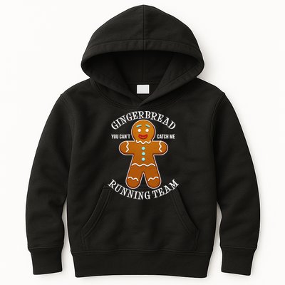 Gingerbread Running Team Kids Hoodie