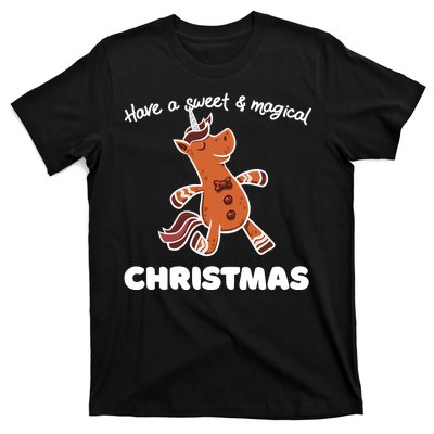 Gingerbread Unicorn Cookie Magical Christmas T-Shirt