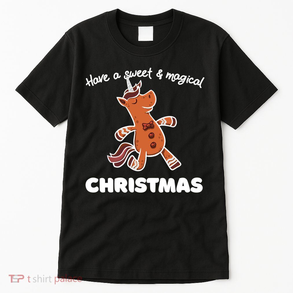 Gingerbread Unicorn Cookie Magical Christmas Tall T-Shirt
