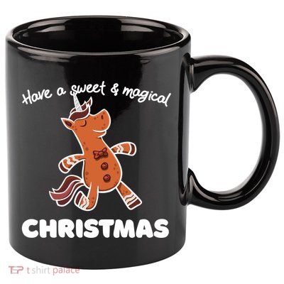 Gingerbread Unicorn Cookie Magical Christmas 11oz C Handle Ceramic Mug