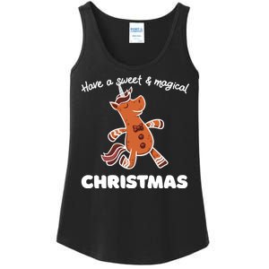 Gingerbread Unicorn Cookie Magical Christmas Ladies Essential Tank