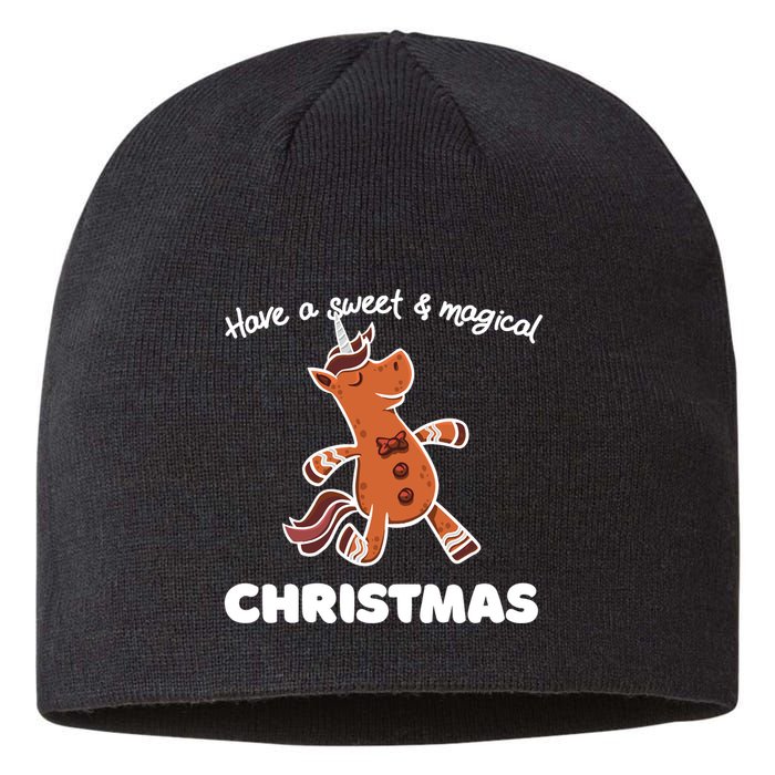 Gingerbread Unicorn Cookie Magical Christmas Sustainable Beanie