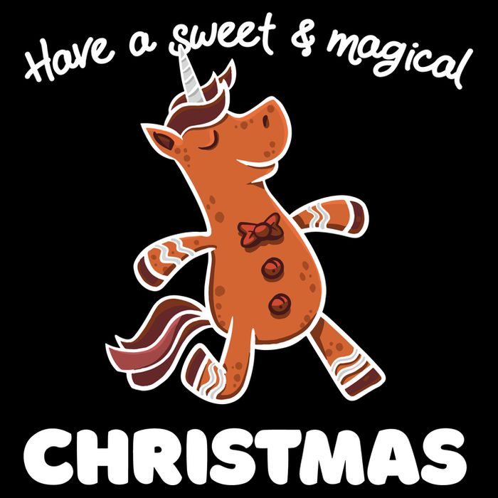 Gingerbread Unicorn Cookie Magical Christmas Magnet