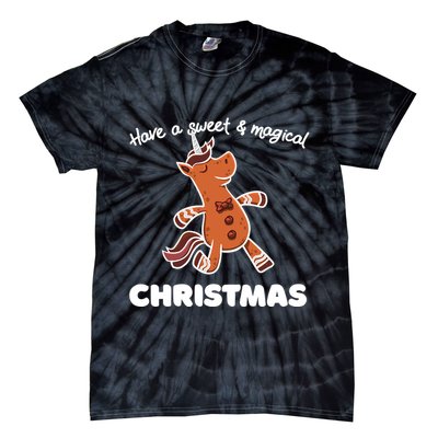 Gingerbread Unicorn Cookie Magical Christmas Tie-Dye T-Shirt