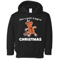 Gingerbread Unicorn Cookie Magical Christmas Toddler Hoodie