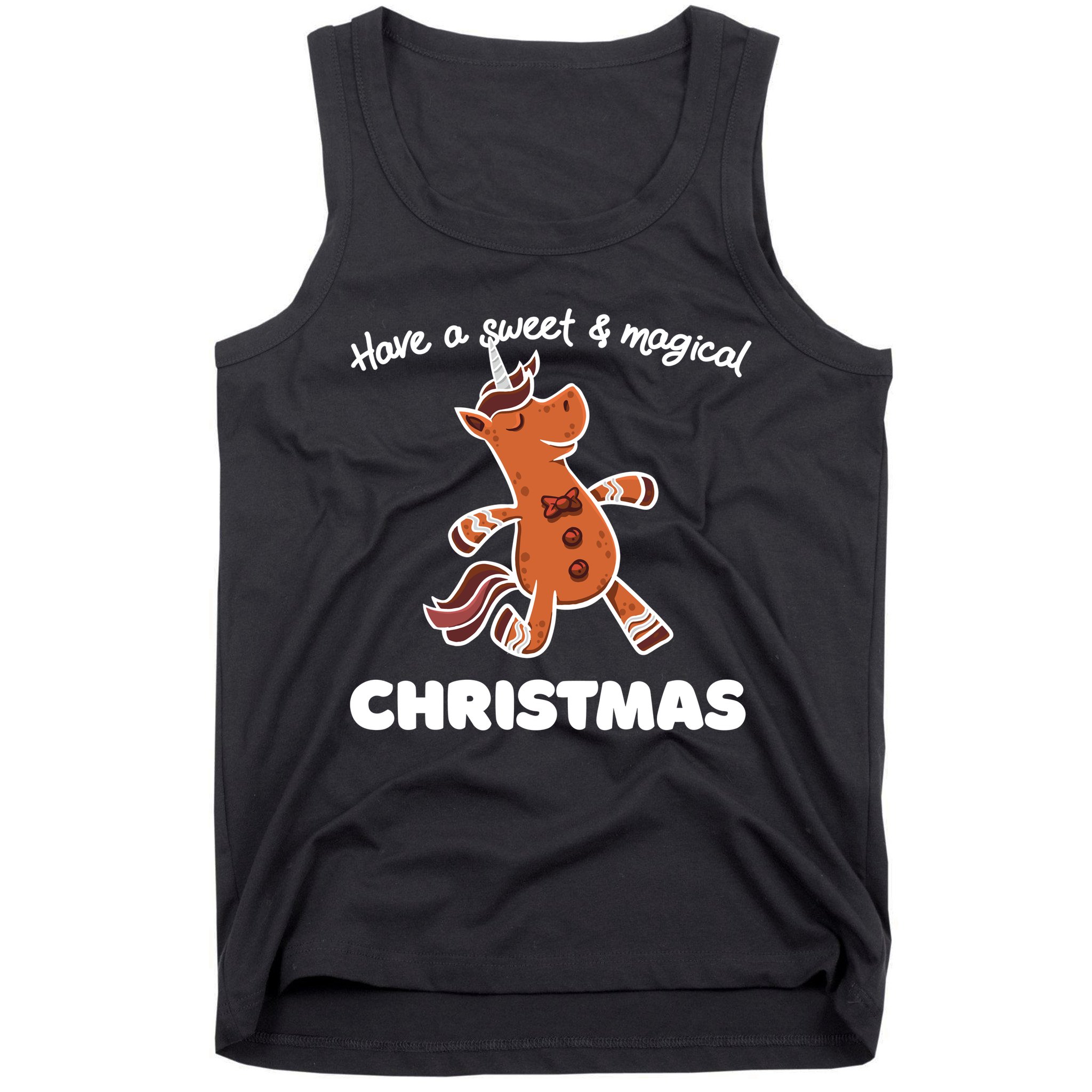 Gingerbread Unicorn Cookie Magical Christmas Tank Top