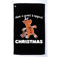 Gingerbread Unicorn Cookie Magical Christmas Golf Towel