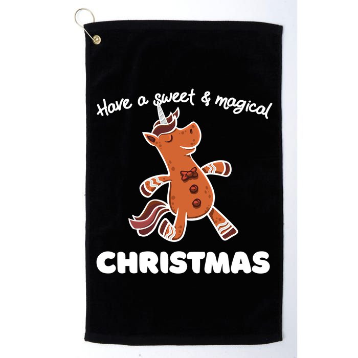 Gingerbread Unicorn Cookie Magical Christmas Golf Towel