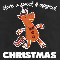 Gingerbread Unicorn Cookie Magical Christmas Golf Towel