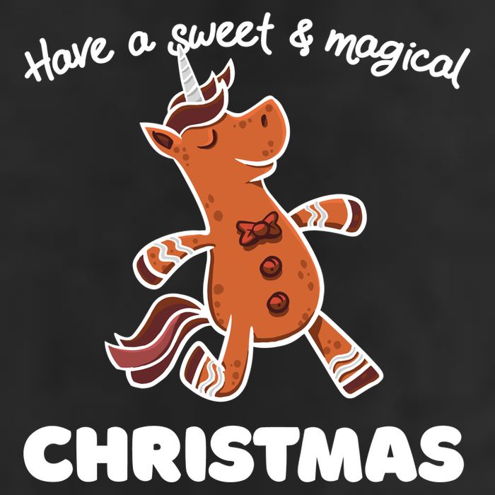 Gingerbread Unicorn Cookie Magical Christmas Golf Towel