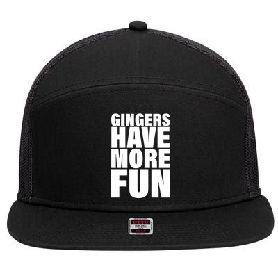 Gingers Have More Fun 7 Panel Mesh Trucker Snapback Hat