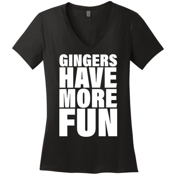 Gingers Have More Fun Women's V-Neck T-Shirt