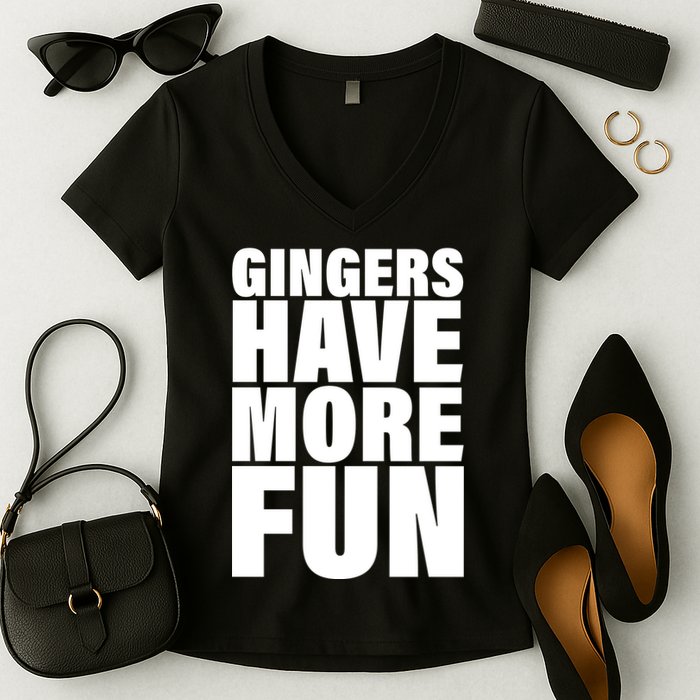 Gingers Have More Fun Women's V-Neck T-Shirt