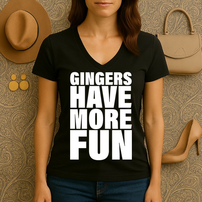 Gingers Have More Fun Women's V-Neck T-Shirt