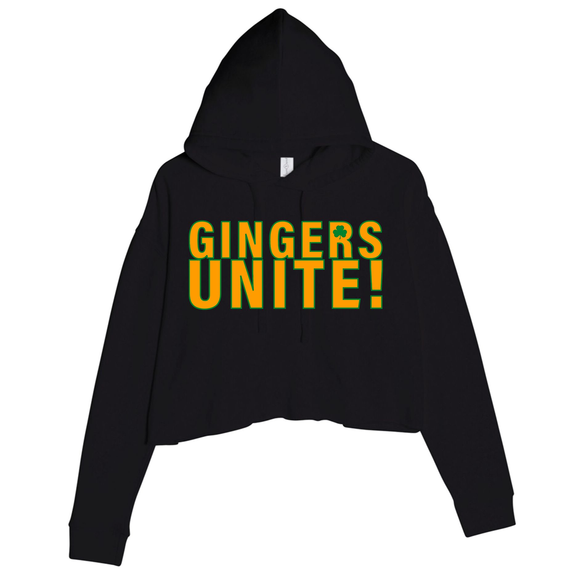 Gingers Unite St. Patrick's Day Irish Crop Fleece Hoodie