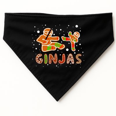 Ginjas Funny Gingerbread Christmas USA-Made Doggie Bandana
