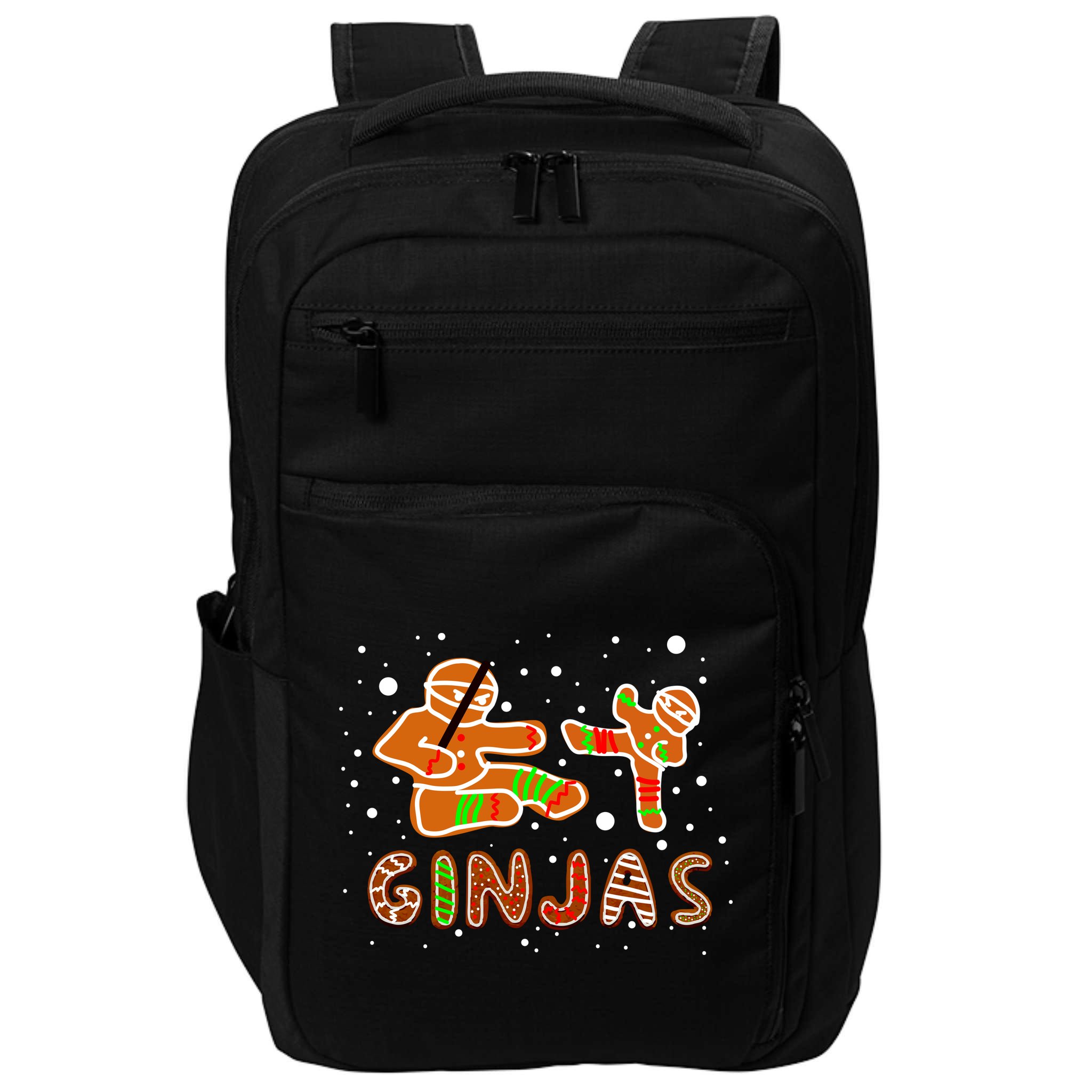 Ginjas Funny Gingerbread Christmas Impact Tech Backpack