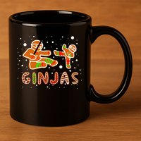 Ginjas Funny Gingerbread Christmas 11oz C Handle Ceramic Mug