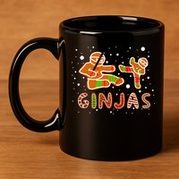 Ginjas Funny Gingerbread Christmas 11oz C Handle Ceramic Mug