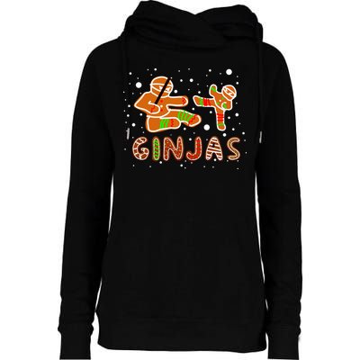 Ginjas Funny Gingerbread Christmas Womens Funnel Neck Pullover Hood