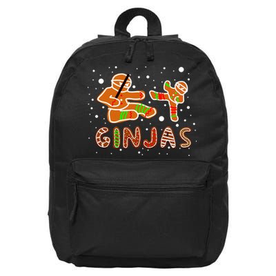 Ginjas Funny Gingerbread Christmas 16 in Basic Backpack