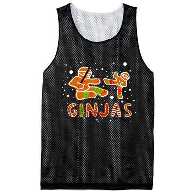 Ginjas Funny Gingerbread Christmas Mesh Reversible Basketball Jersey Tank