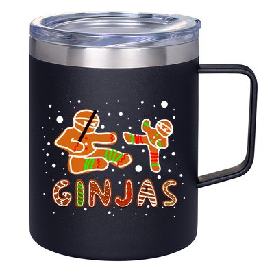 Ginjas Funny Gingerbread Christmas 12oz Stainless Steel Coffee Mug