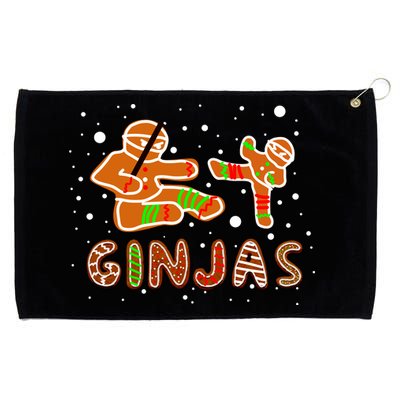 Ginjas Funny Gingerbread Christmas Grommeted Golf Towel