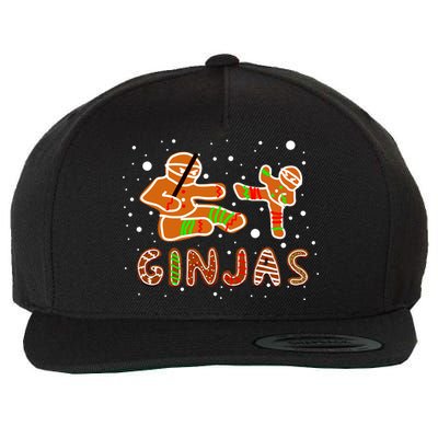 Ginjas Funny Gingerbread Christmas Wool Snapback Cap