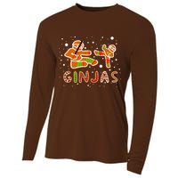 Ginjas Funny Gingerbread Christmas Cooling Performance Long Sleeve Crew