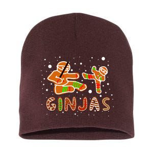 Ginjas Funny Gingerbread Christmas Short Acrylic Beanie