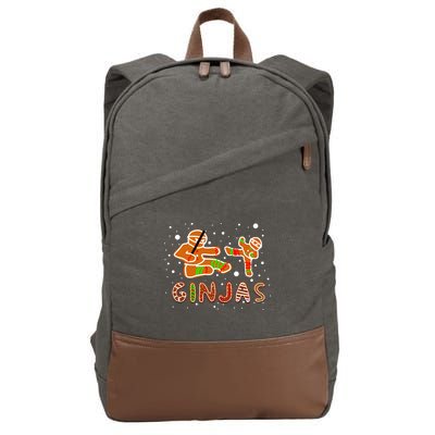 Ginjas Funny Gingerbread Christmas Cotton Canvas Backpack