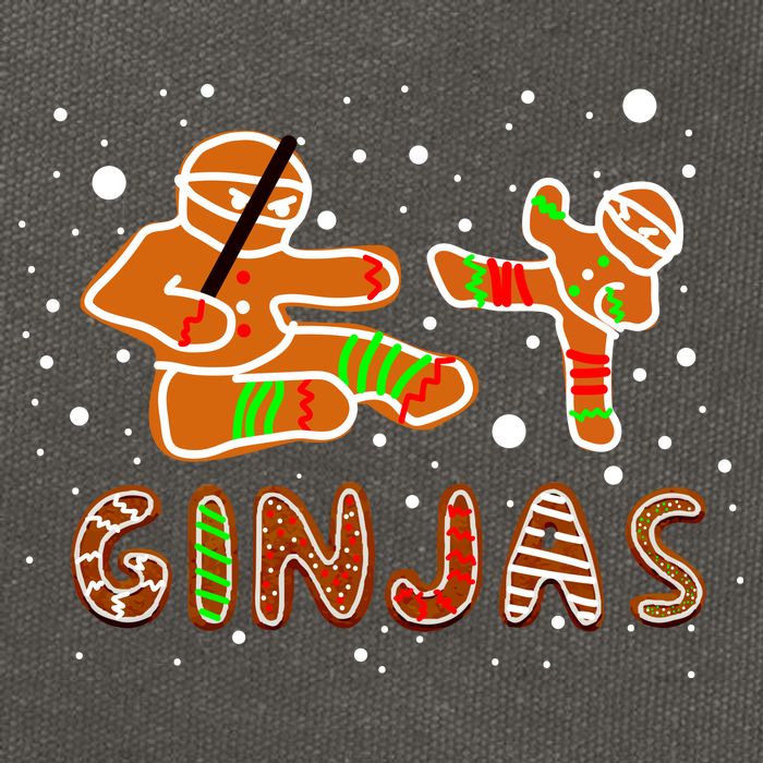 Ginjas Funny Gingerbread Christmas Cotton Canvas Backpack