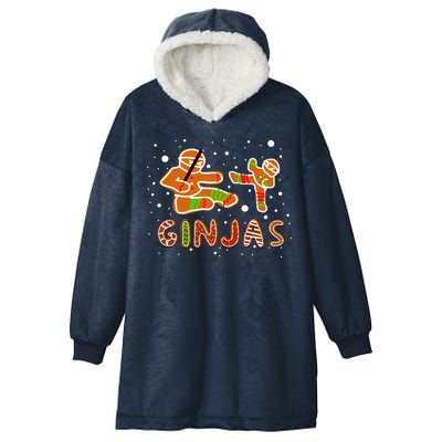 Ginjas Funny Gingerbread Christmas Hooded Wearable Blanket