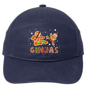 Ginjas Funny Gingerbread Christmas 7-Panel Snapback Hat