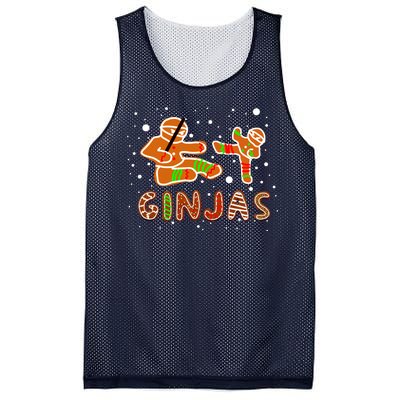 Ginjas Funny Gingerbread Christmas Mesh Reversible Basketball Jersey Tank