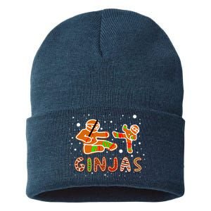 Ginjas Funny Gingerbread Christmas Sustainable Knit Beanie