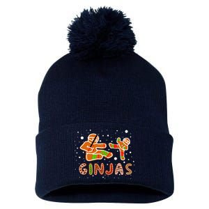 Ginjas Funny Gingerbread Christmas Pom Pom 12in Knit Beanie