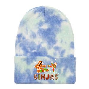 Ginjas Funny Gingerbread Christmas Tie Dye 12in Knit Beanie