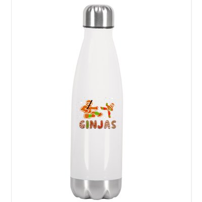 Ginjas Funny Gingerbread Christmas Stainless Steel Insulated Water Bottle