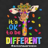 Giraffe It's Ok To Be Different Autism Awareness Acceptance Cute Gift Hat