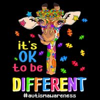 Giraffe It's Ok To Be Different Autism Awareness Acceptance Cute Gift Wool Snapback Cap