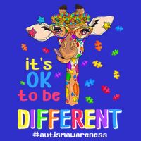 Giraffe It's Ok To Be Different Autism Awareness Acceptance Cute Gift Visor