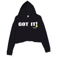 Got It Oops Yours Funny Pickleball Lovers (Front And Back) Crop Fleece Hoodie