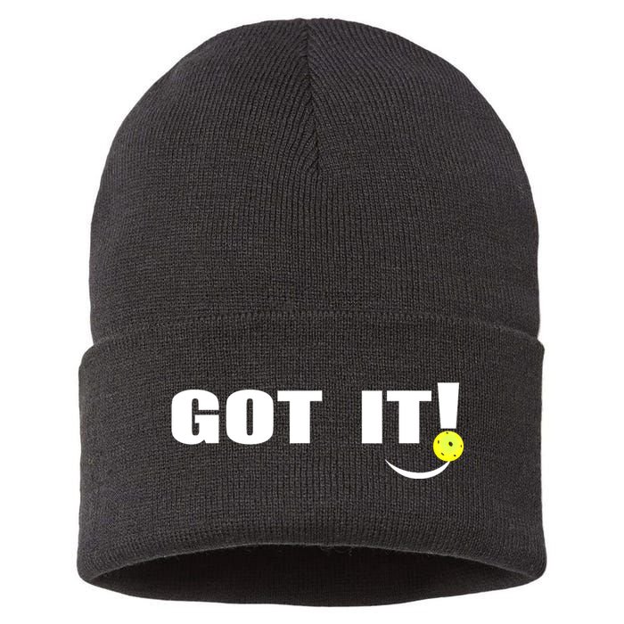 Got It Oops Yours Funny Pickleball Lovers (Front And Back) Sustainable Knit Beanie