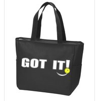 Got It Oops Yours Funny Pickleball Lovers (Front And Back) Zip Tote Bag
