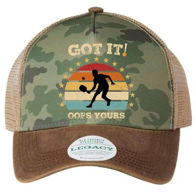 Got It Oops Yours Funny Pickleball Lovers Retro Distressed Gift Legacy Tie Dye Trucker Hat