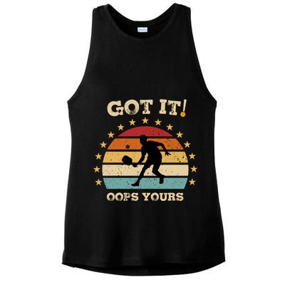 Got It Oops Yours Funny Pickleball Lovers Retro Distressed Gift Ladies PosiCharge Tri-Blend Wicking Tank